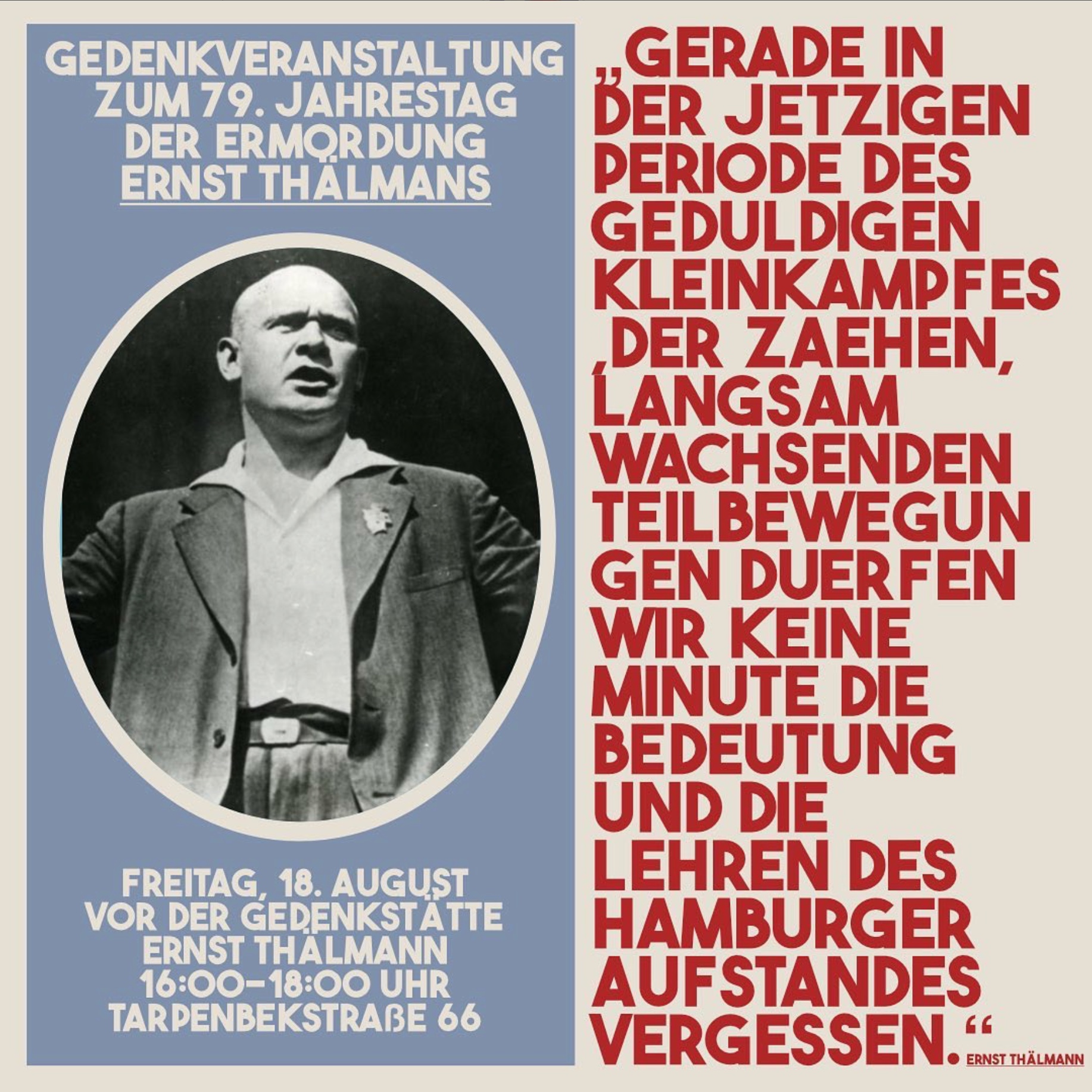 Gedenken: Ernst Thälmann